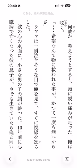 Hoshi Reader 的阅读时页面